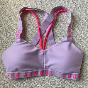 Under Armour Wordmark Strappy Sports Bralette Bra XS